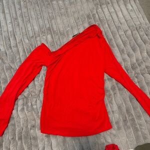 Princess Poly Red Off-Shoulder Top